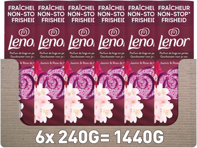 Lenor Geurbooster Jasmijn & Rose de Mai - 6 x 240 gram - Wasparfum