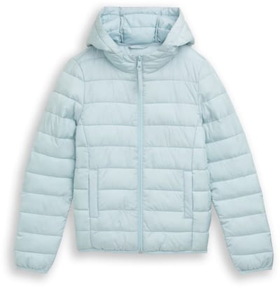 Tom Tailor Denim - Lichtgewicht gewatteerd jack met capuchon - Maat XL - new ice blue
