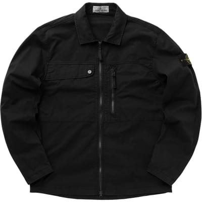 Surchemise Stretch Stone Island Noir Homme Hauts 801510210-V0029 XL black