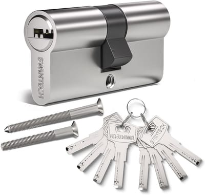 deurslot 70mm - nikkel zinklegering - met 8 sleutels - voor optimale beveiliging - SnelShoppen