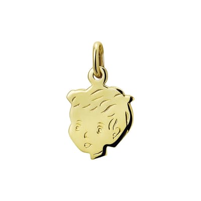 Hanger Jongen 15 X 11 Mm 14K Geelgoud