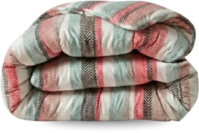 Zelesta Comfort Design Vintage Vibe 140x200 - Dekbed zonder overtrek - Wasbaar dekbed - Hoesloos dekbed - 2 in 1 Dekbed met vaste overtrek