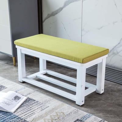 Schuimrubber Zitkussen - Bankkussen Comfortkussen - Buiten Zitten - Antislip Onderkant - 100x30x5cm - Groen