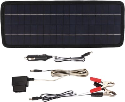Zonnepaneel Acculader - 12V Oplader - Accu Onderhoud - Regendicht Ontwerp - 10W Vermogen - Zwart