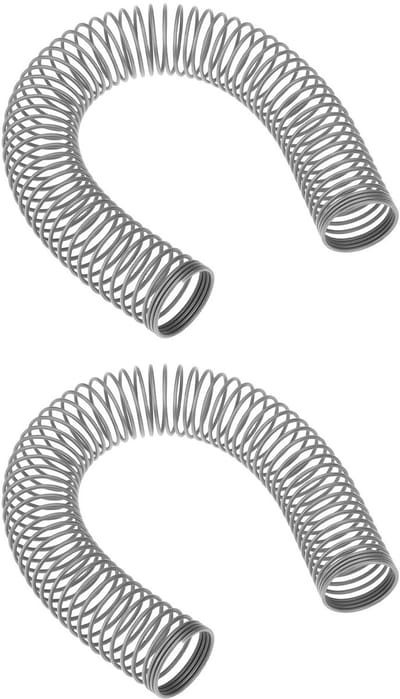 2 Stks Anti Kink Spring 16mm ID 200mm Lengte Gegalvaniseerd Staal Zilver