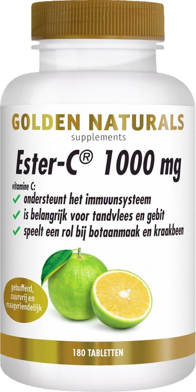 Golden Naturals Ester-C 1000mg (180 veganistische tabletten)