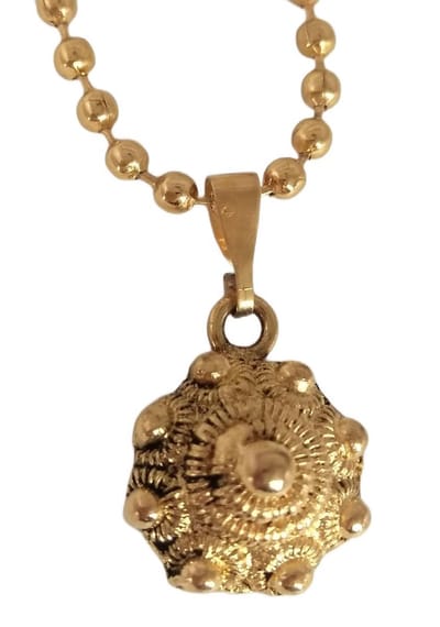 Zeeuws meisje - Hanger met ketting - zeeuw knopje klein 1 cm - Verguld