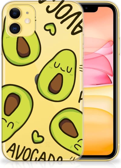 TPU Hoesje voor Apple iPhone 11 Telefoonhoesje met Naam Avocado Singing