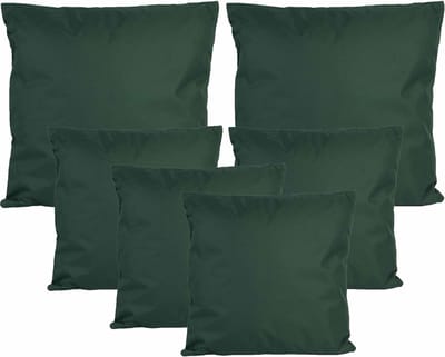 Anna Collection Bank/tuin kussens set - binnen/buiten - 6x stuks - donkergroen - In 2 formaten