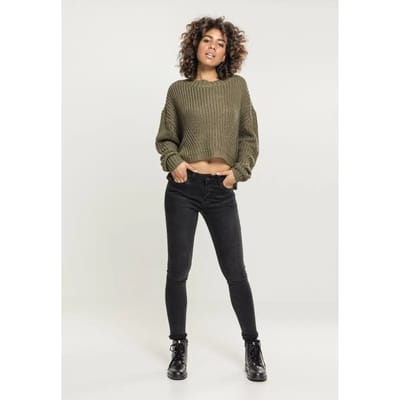 Urban Classics - Wide Oversize Sweater/trui - M - Groen
