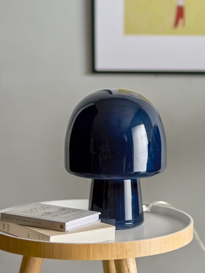 Bloomingville - Paddy Tafellamp - Blauw - Glas