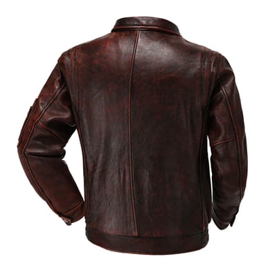 Air Force Flight Suit Echt lederen jas Heren Toplaag Koeienhuid Retro Vintage Bomberjack Revers Motorjas XL bruin