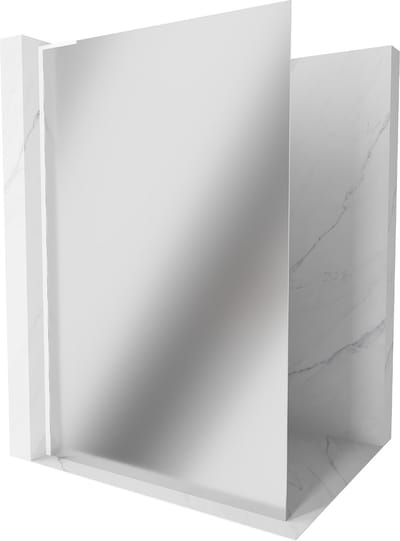 Mexen Kioto L douchewand Walk-in 70 x 200 , spiegel, wit - 800-070-103-20-50