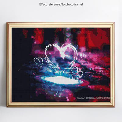5D DIY kruissteek diamantschilderij Schilderachtig volledig rond diamantborduurwerk volledige weergave 20X30CM blue