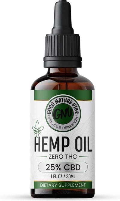 Good Nature Vibe CBD olie 25% 30ML - 100% Natuurlijke CBD-olie kopen zonder THC - MCT olie voor maximale opname door het lichaam - Smaakloos & Op basis van vezelhennep geen Cannabis - Hoge kwaliteit Pure Cbd olie kopen voor hem en haar