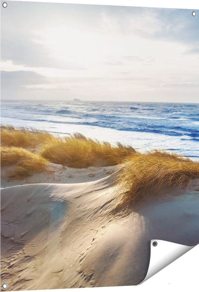 Gards Tuinposter Duinen en Zee - 80x100 cm - Tuindoek - Tuindecoratie - Wanddecoratie buiten - Tuinschilderij