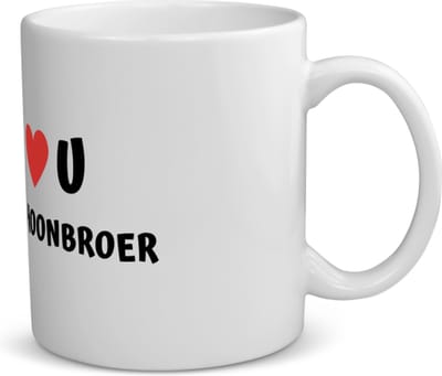 Akyol - love u schoonbroer koffiemok - theemok - Broer - de liefste schoonbroer - verjaardag - cadeautje voor broer - broer artikelen - kado - geschenk - 350 ML inhoud