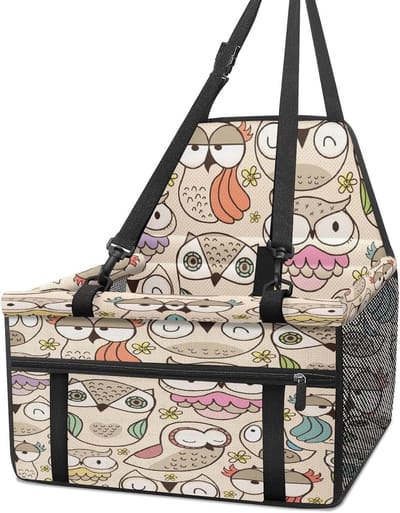 Hondenautostoeltje - Hondenmand Auto - Veilig Reizen - Opvouwbaar en Draagbaar - 40x31x24cm - Zwart