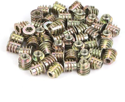 Dailygoods- Zeskantige Moeren M4/M5 - Zinklegering - 50/100 Stuks - Slijtvast - Voor Meubels - Eenvoudig te Gebruiken - Bevestigingsmoeren