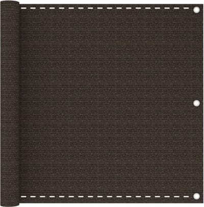 vidaXL - Balkonscherm - 90x600 - cm - HDPE - bruin
