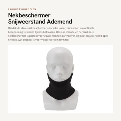 Dailygoods- Nekbeschermer 5 Niveaus Snijweerstand - Ademend - Herbruikbaar - Bescherming - Lasbeschermingsgereedschap - 8,54 X 5,12 X 0,39 Inch - Lasbescherming