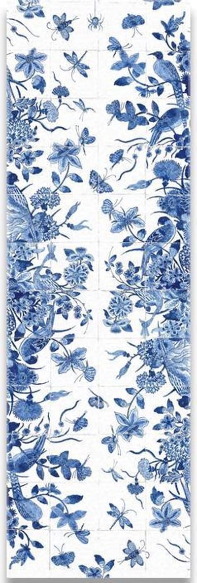 Sjaal, Delfts blauw , Vogels