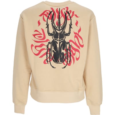 Desert Beatle Crewneck lichtgewicht herensweatshirt met ronde hals, beige