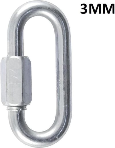 ABC-Led Quick Link 3 mm - gegalvaniseerd - schroef lock - 4 stuks