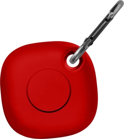 Siliconen Sleutelhanger Hoesje Geschikt voor Samsung Galaxy SmartTag - Sleutelhanger Houder Hoes Geschikt voor Samsung Galaxy SmartTag - Rood