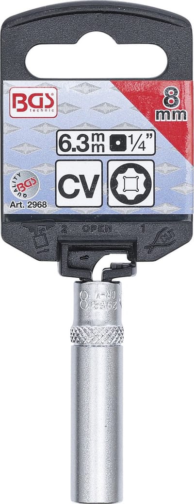 BGS Dopsleuteldop Super Lock, diep 1/4 8 mm