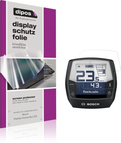 dipos – 4x Beschermfolie geschikt voor Bosch Display Intuvia Bui 255 | Krasbestendige & heldere Screenprotector Ultra-Thin