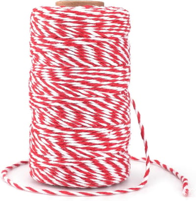 Katoenen Touw voor Feestelijke Verpakkingen, Kerstdecoratie en DIY Projecten - 2mm, 100m