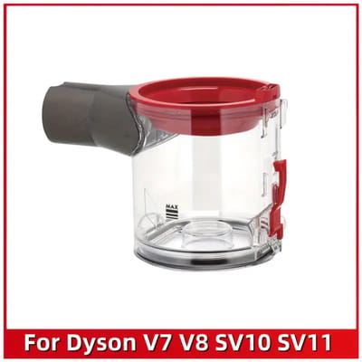 0.54L Stofemmer geschikt voor Dyson V7 V8 SV10 SV11 – Transparante Vervangende Stofcontainer – Handheld Draadloze Stofzuiger Accessoire – Afvalreservoir – 200x130mm – Eenvoudig te Reinigen – Reserveonderdeel