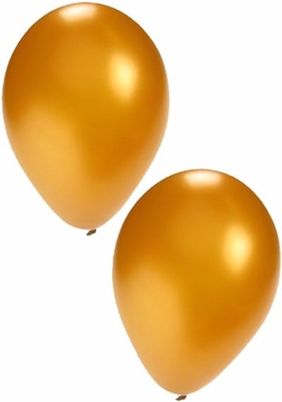 Bellatio Decorations Party ballonnen - goud - 50x stuks - dia 27 cm - feestartikelen/versieringen