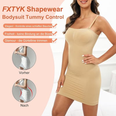 Strapless Vormend Onderjurk met Sterke Buikcontrole