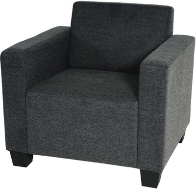 Loungestoel Lyon, stof/textiel ~ antracietgrijs