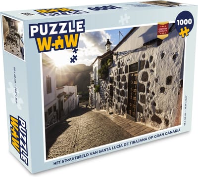 Puzzel Het straatbeeld van Santa Lucía de Tirajana op Gran Canaria - Legpuzzel - Puzzel 1000 stukjes volwassenen