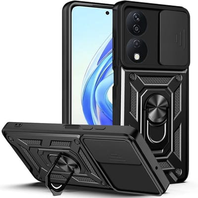 Hoesje geschikt voor HONOR 90 Smart/X7b - Techsuit Camshield Back Cover - Zwart