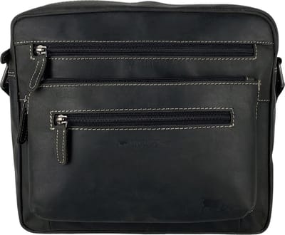 Arrigo Tassen • Schoudertas • Crossbody Tas Dames • Buffelleer • Leer • Zwart