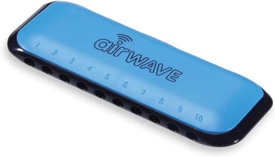 Kindermondharmonica blauw met model AW1A