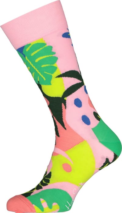 Happy Socks Tropical Garden Sock - blij in de tropen - roze - Unisex - Maat: 41 - 46