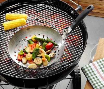 GEFU BBQ Wok - Geperforeerde Grillwok - RVS Barbecuepan - Ø 30 cm