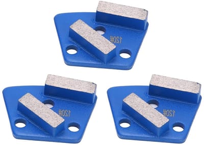 Slijpblokken Betonnen Vloeren - Beton Slijpers - Industrieel Vlakken - Twee Lange Tanden - Set van 3 - Blauw