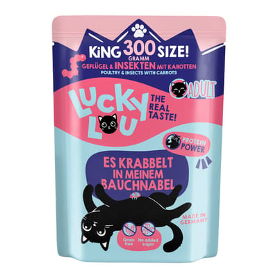 Dubbelpak: 2x300g Lucky Lou Adult Gevogelte & Insecten natvoer voor katten