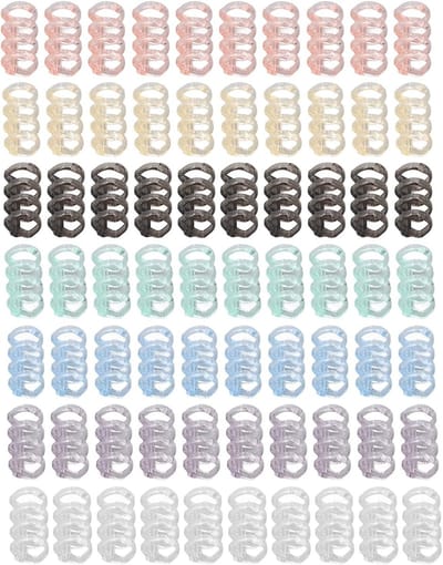 70-delige bindset met plastic ringen, 4-gats bindcombs en losse bladen in diverse kleuren voor papierwerk en kantoorbenodigdheden