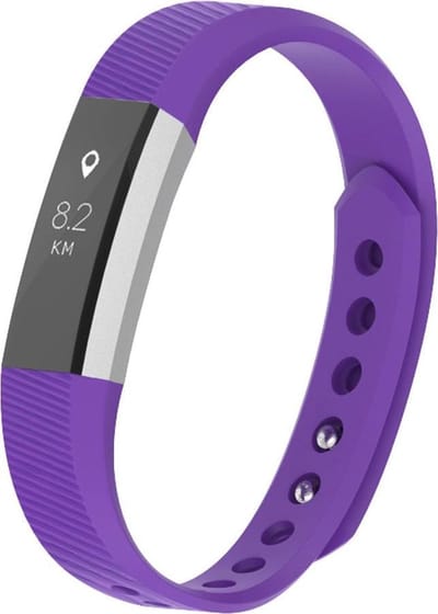 watchbands-shop.nl Siliconen bandje - Fitbit Alta (HR) - Paars - Small