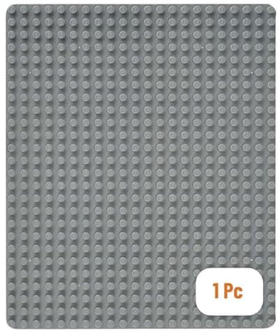 Grote Classic Bouwplaat - 100% Compatibel met Alle Bouwblok Merken - Ideaal voor Peuters - Lichtgrijs - 38 x 26,5 cm