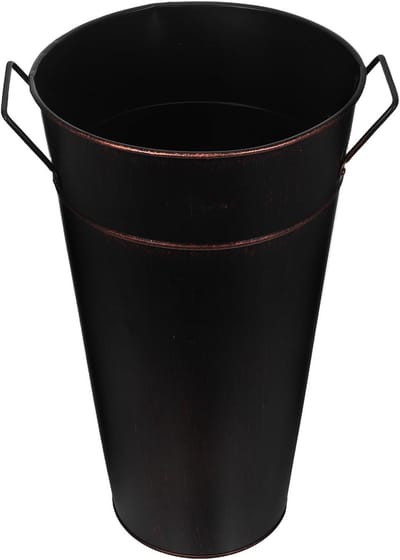 Metalen Houtmand - Brandhout Opslagbak - Open Haard Warmte - Robuuste Constructie - 35x22.5x20 cm - Donkerbruin