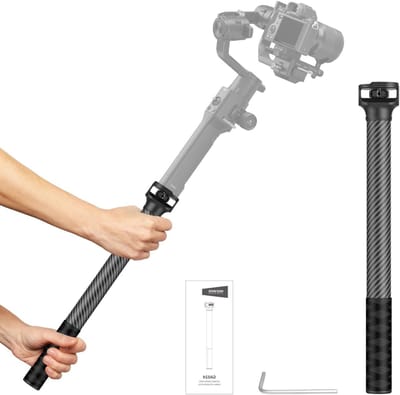 Carbon Fiber Gimbal Extension Pole van 16 Inch met Stabilizer Boom Arm en Anti-Deflectie, Geschikt voor DJI Ronin RS4, RS3 en Mini RS 4 3 2, Maximale Belastbaarheid en Precisie