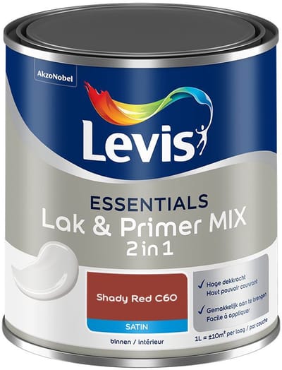 Levis - Essentials Lak & Primer Mix - Shady Red C60 - Mengverf - 1 L